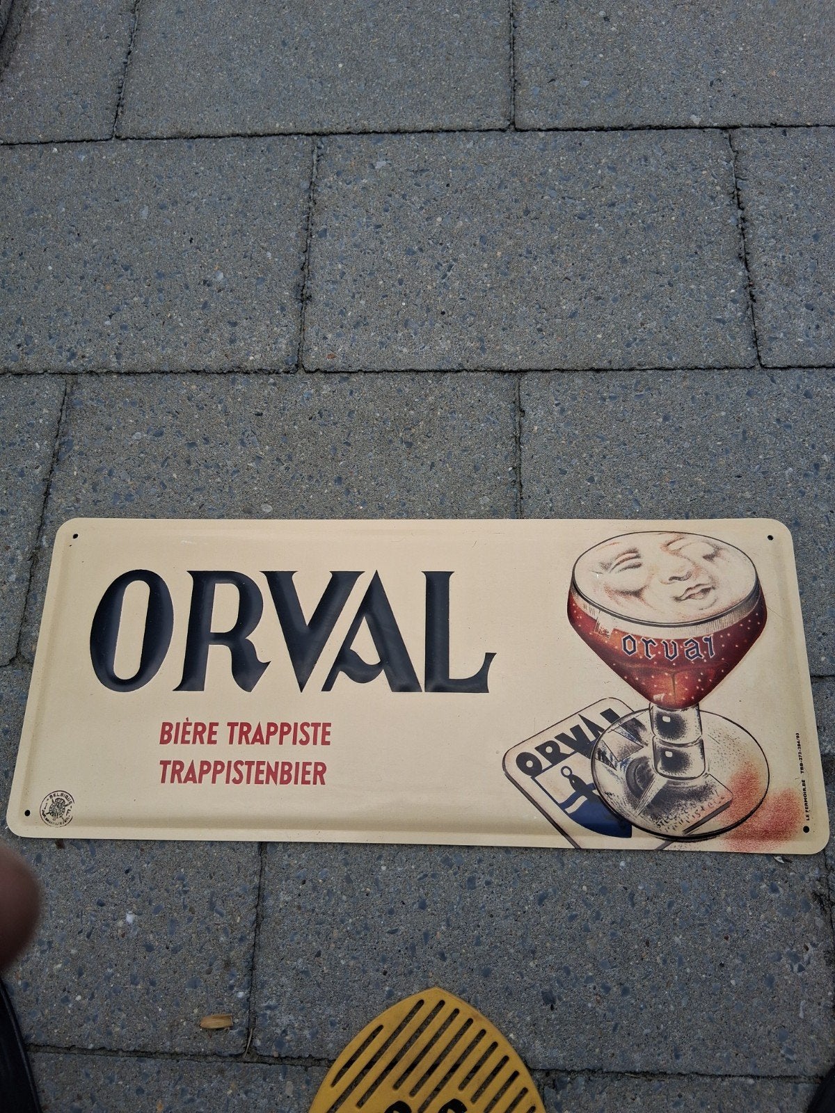 Orval reclame bord, Ophalen of Verzenden