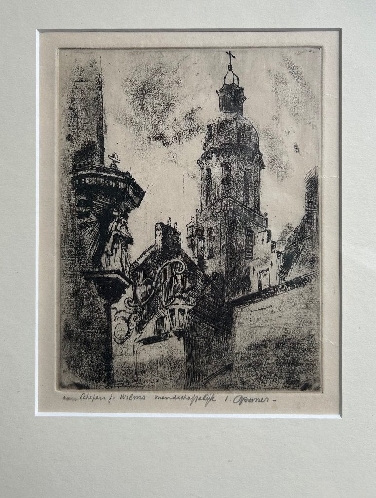 Isidoor Opsomer ets, Antiquités & Art, Art | Eaux-fortes & Gravures, 33 cm, Eau-forte, Enlèvement ou Envoi, 1950 - 1999