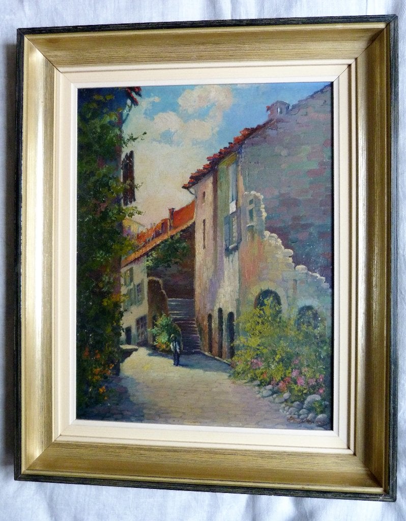 Tableau (paysage d'inspiration régionaliste), Antiquités & Art, Enlèvement, Impressionniste, Encadré, Paysage