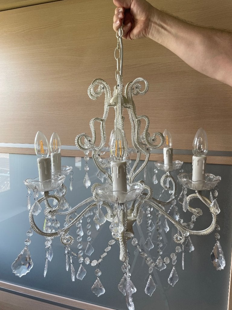 Mooie  kroonluchter, Huis en Inrichting, Lampen | Kroonluchters, Ophalen, Gebruikt, Glas, Klassiek