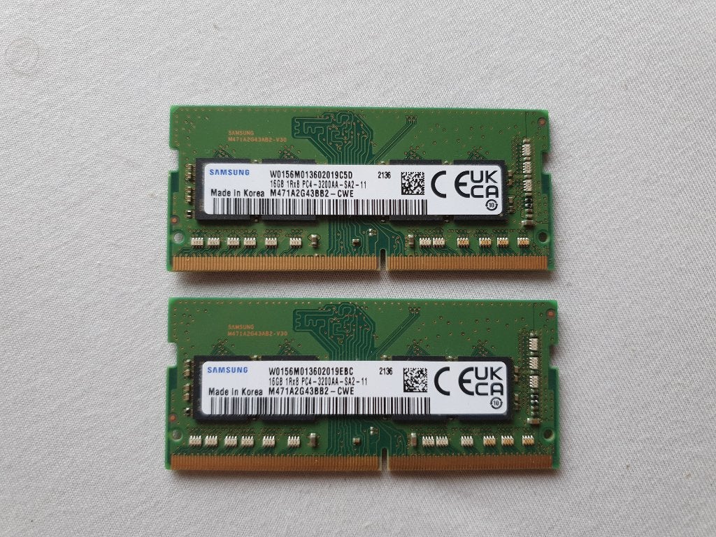 32Gb DDR4 Samsung 16Gb x 2 sodimm, 32 GB, Enlèvement ou Envoi, DDR4, Comme neuf