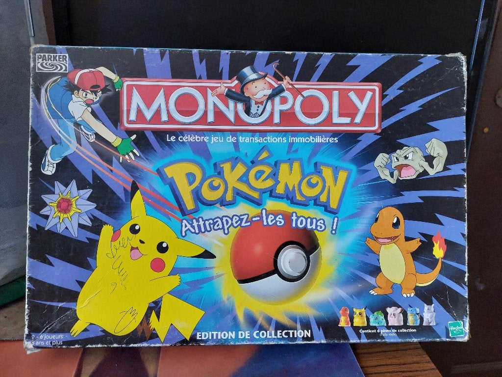 Jeu pokémon Monopoly, Cinq joueurs ou plus, Enlèvement, Utilisé, Hasbro