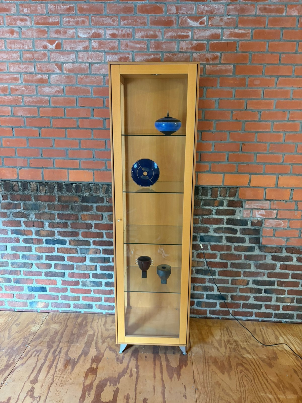 Vitrinekast met verlichting, Antiek en Kunst, Ophalen
