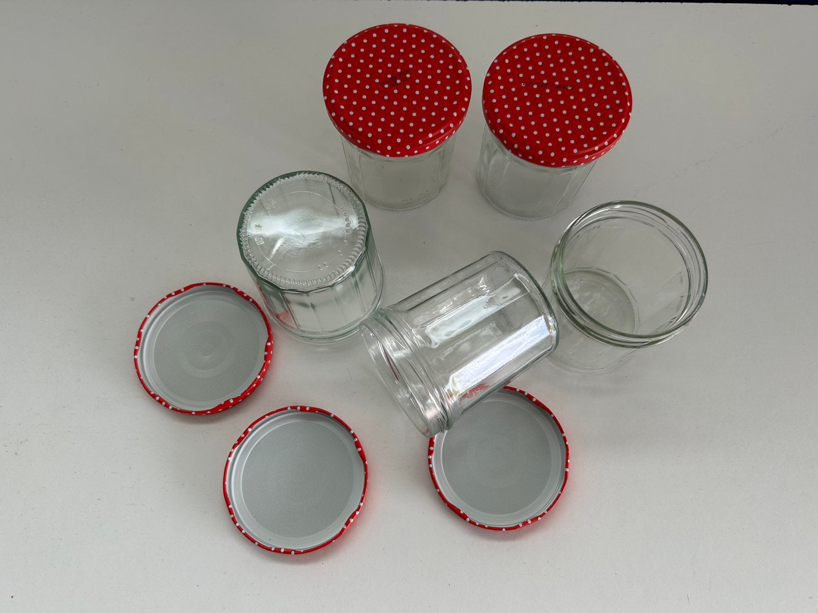 Bocaux, pot à confiture en verre 5 pièces, Enlèvement ou Envoi, Neuf, Verre, Autres types