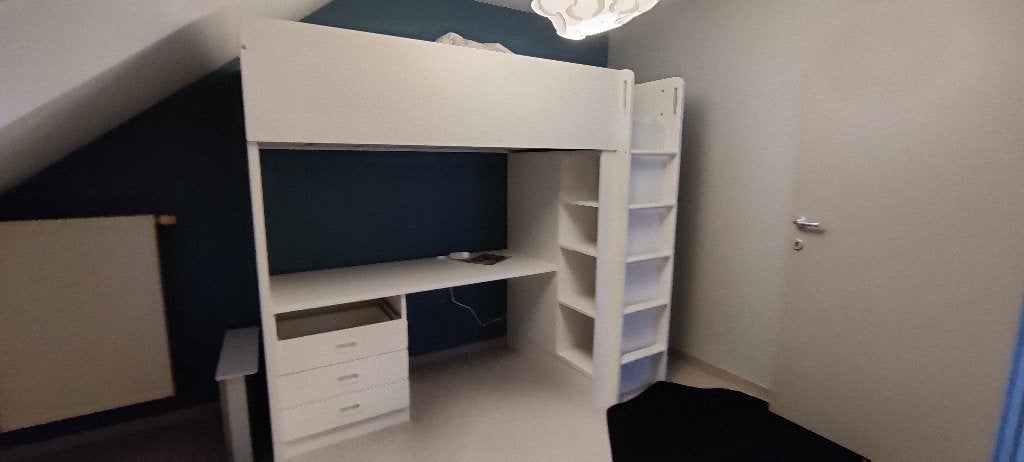 Bed, hoogslaper, Kinderen en Baby's, Ophalen, 85 tot 100 cm, Gebruikt, Hoogslaper of Stapelbed