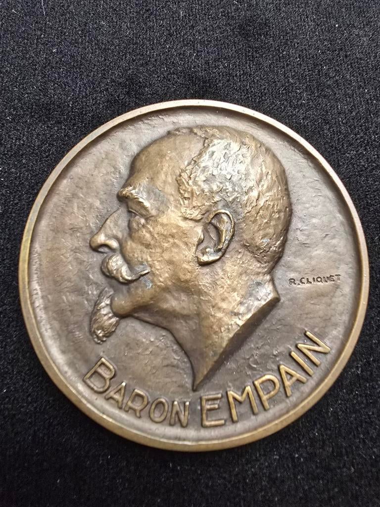 Médaille Cliquet Baron Empain chemin fer Congo 1952 Fonson, Enlèvement ou Envoi, Bronze