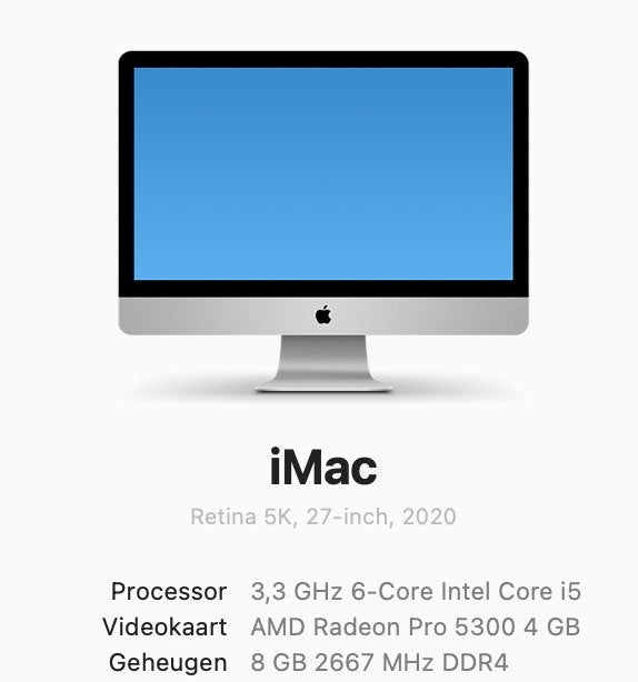 Imac Retina 5K 27", Computers en Software, Apple Desktops, Ophalen, Zo goed als nieuw, IMac, SSD