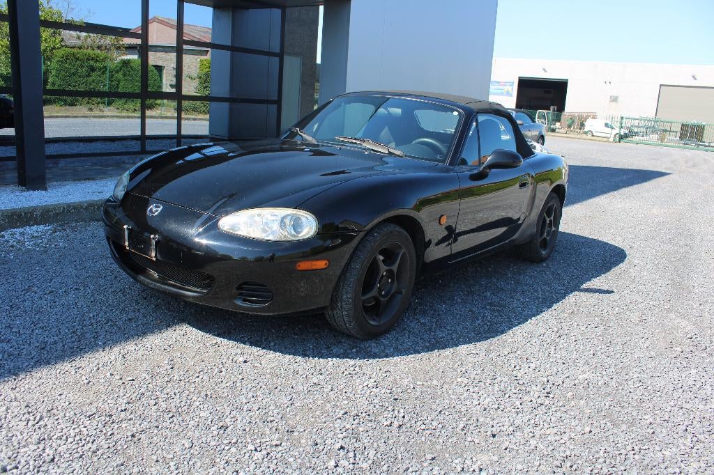 MAZDA MX-5 CABRIO BEZINE AIRCO ELECTRISCHE RUITEN, Auto's, Cabriolet, Zwart, Bedrijf, 81 kW