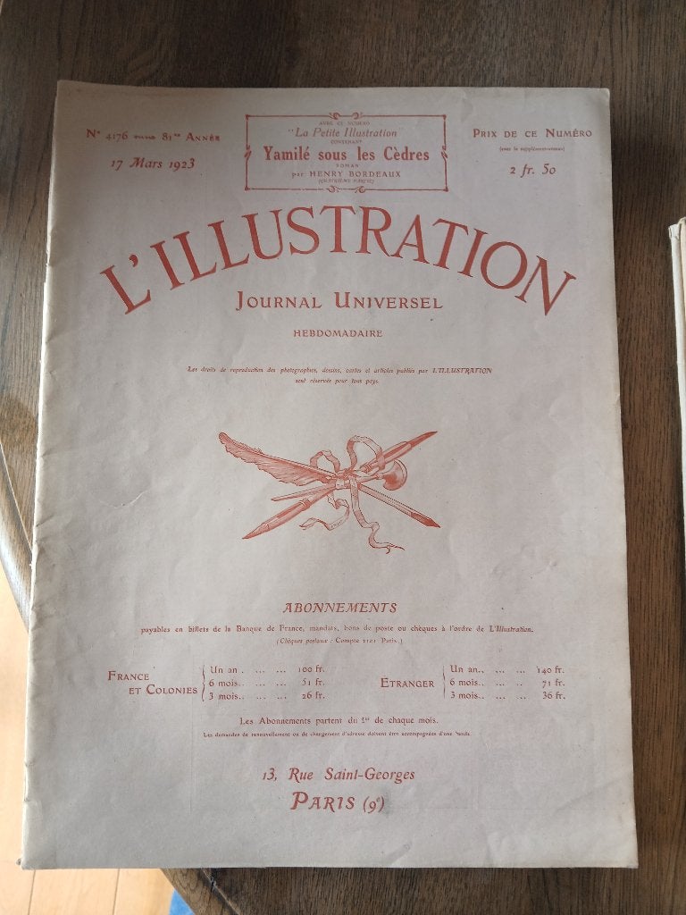 Tijdschrift L'Illustration 17maart1923 nr.4176, 81e jaargang, Verzamelen, Ophalen, 1920 tot 1940, Krant