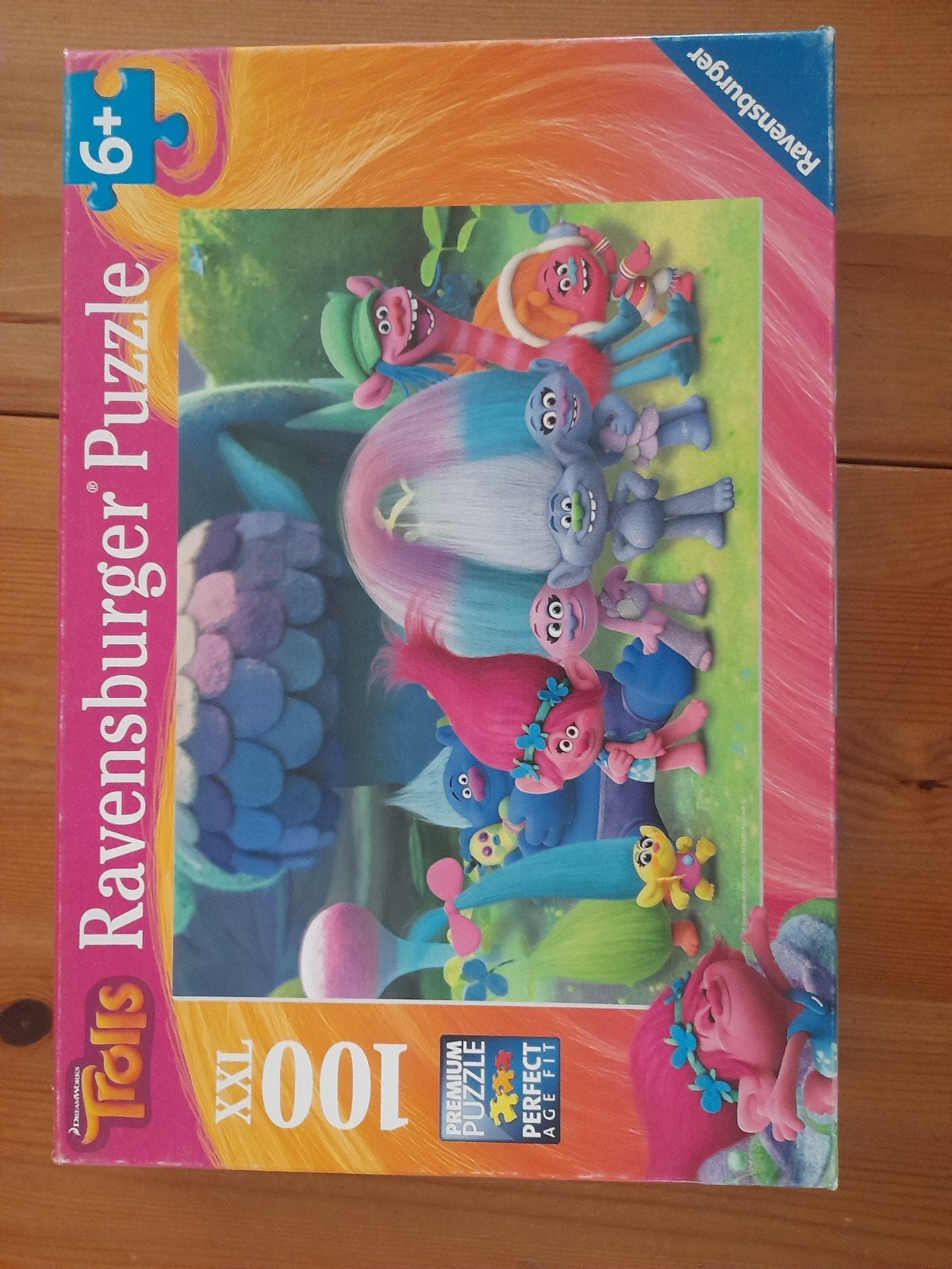puzzel 100 stukken Trolls, Enlèvement ou Envoi, Plus de 50 pièces, Utilisé, 6 ans ou plus