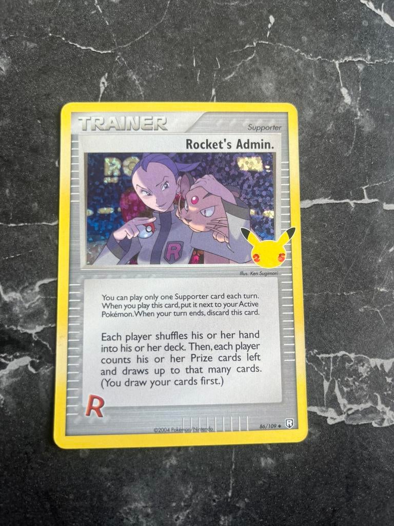 Rocket's Admin 86/109 25th Anniversary Celebrations Pokemon, Ophalen of Verzenden, Zo goed als nieuw