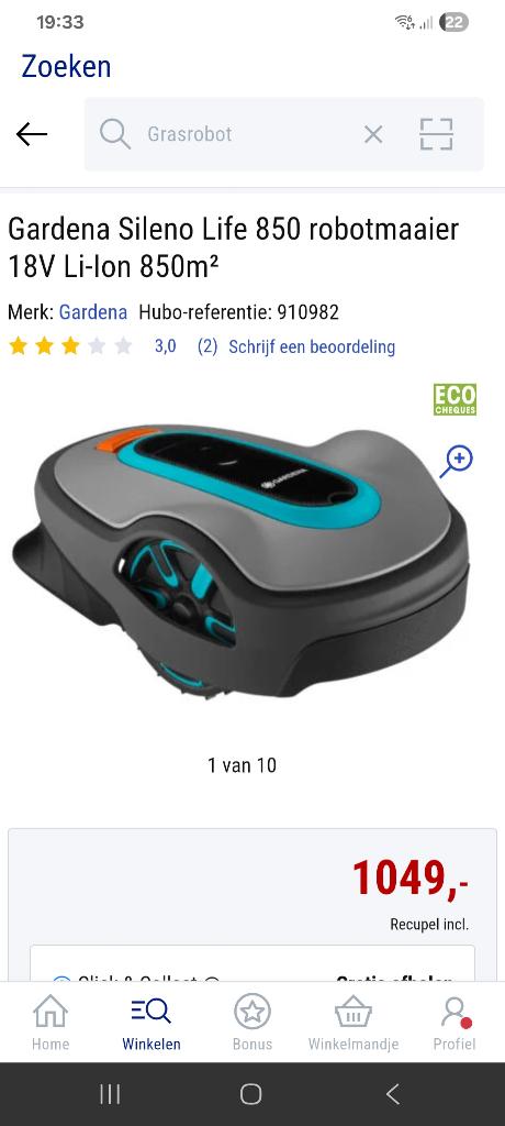 Grasrobot, Bestuurbaar via app, Nieuw, Ophalen of Verzenden, Meer dan 25 cm
