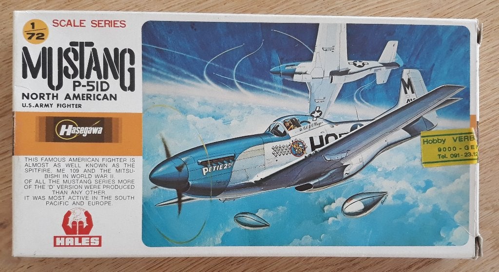 North American P-51D Mustang, Ophalen of Verzenden, Zo goed als nieuw, Vliegtuig, Hasegawa