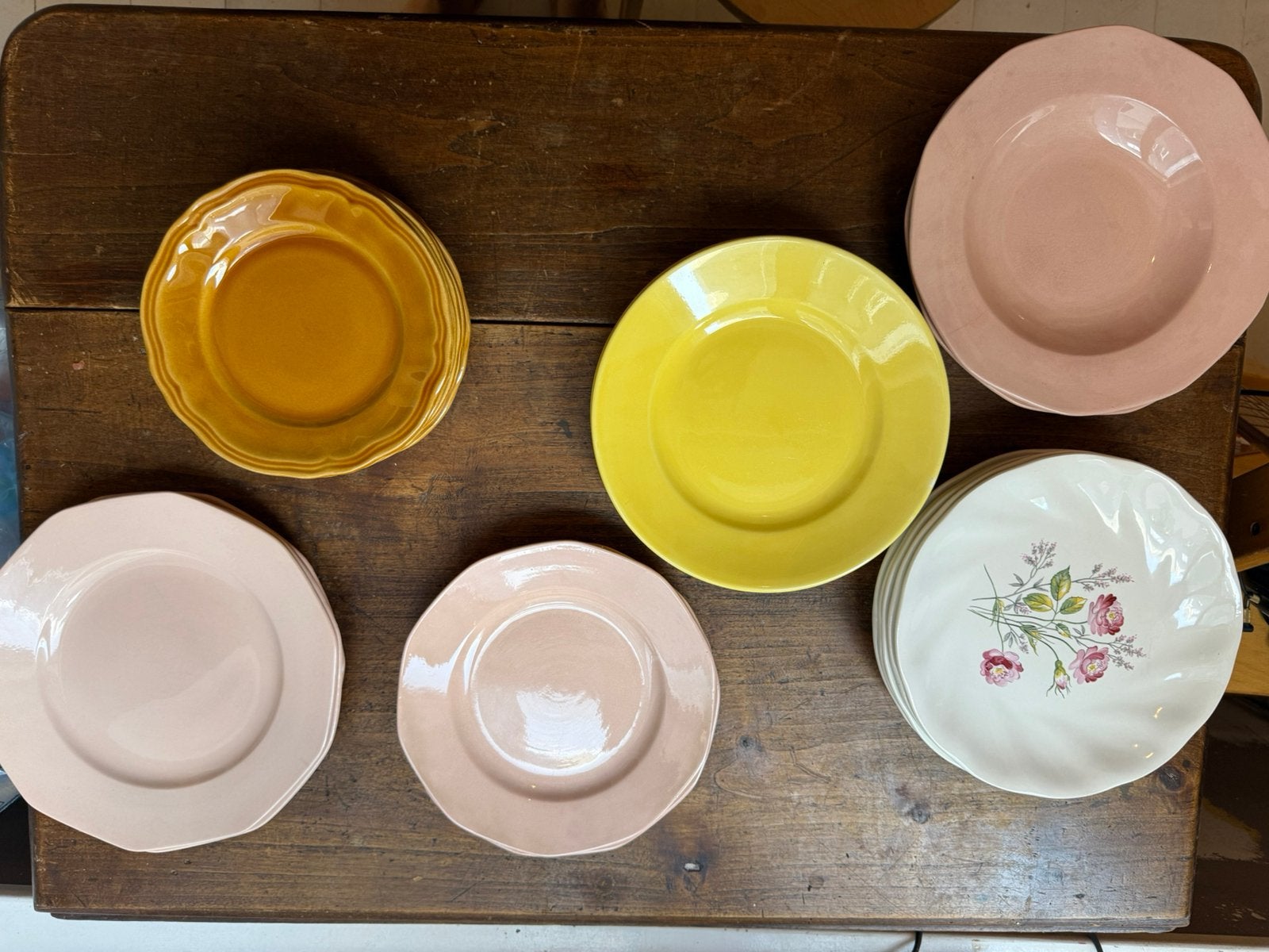 Verschillende sets vintage borden, Ophalen