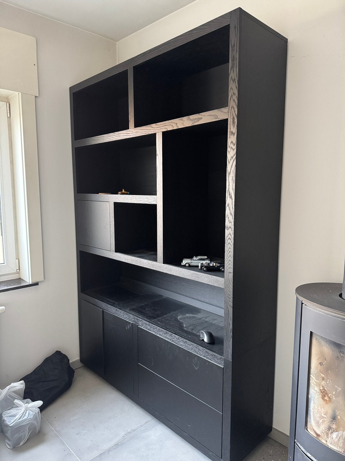 Zwarte kast, Huis en Inrichting, Ophalen, Zo goed als nieuw