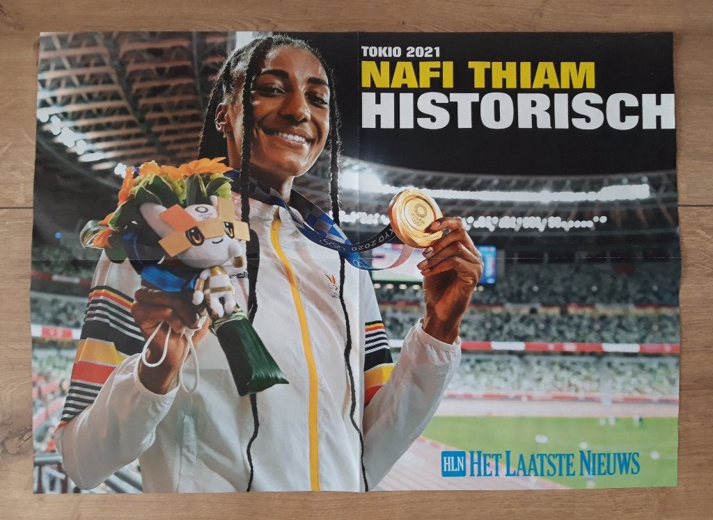 Poster Nafi Thiam - Olympische Spelen 2021, Verzamelen, Sportartikelen en Voetbal, Verzenden, Nieuw, Poster, Plaatje of Sticker