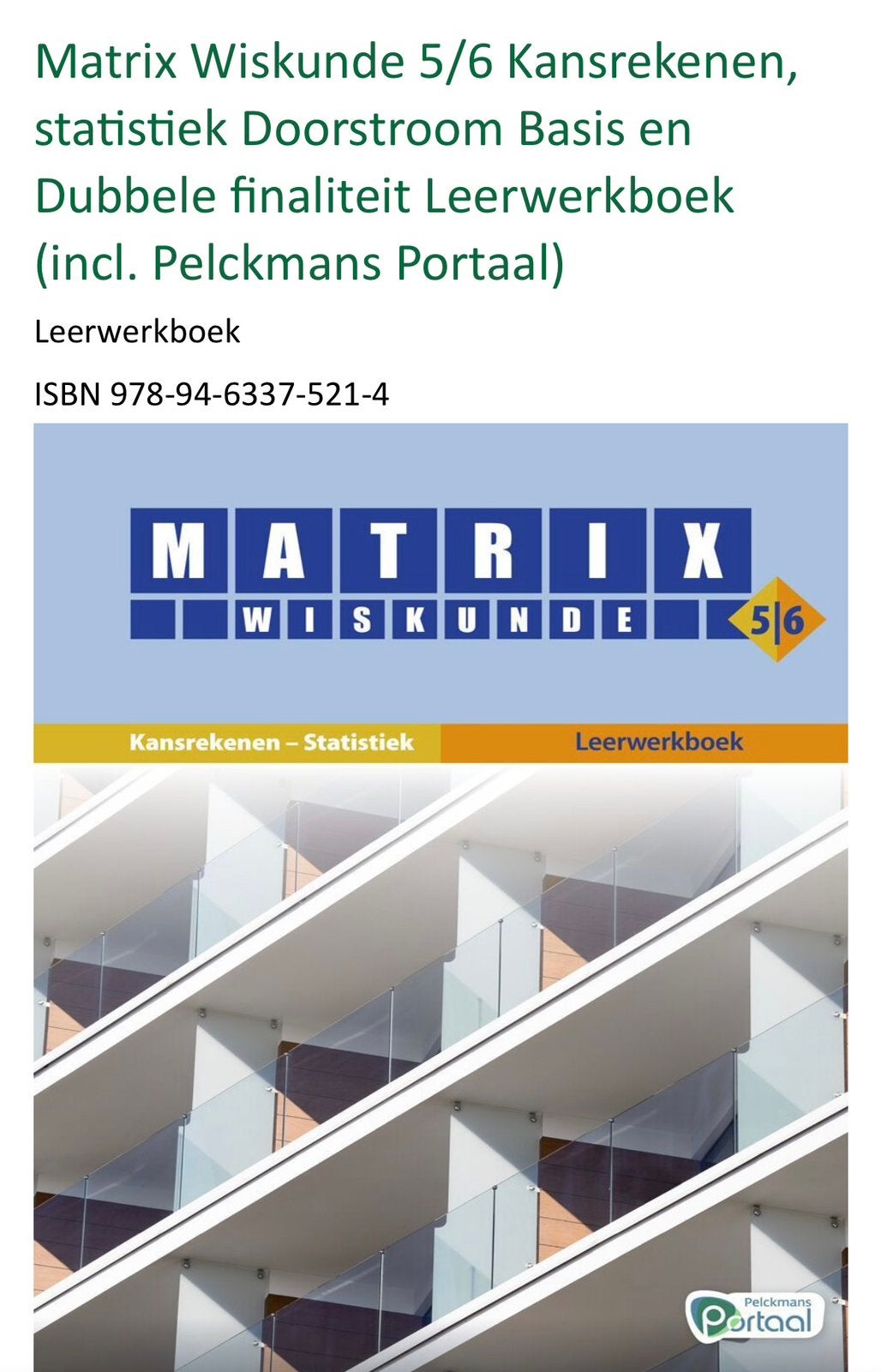 Mathématiques matricielles 5/6 Probabilités, Enlèvement ou Envoi, Néerlandais