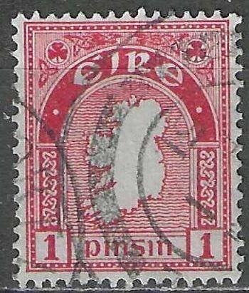 Ierland 1922/1924 - Yvert 41 - Kaart van Ierland - 1 p. (ST), Postzegels en Munten, Postzegels | Europa | UK, Gestempeld, Verzenden