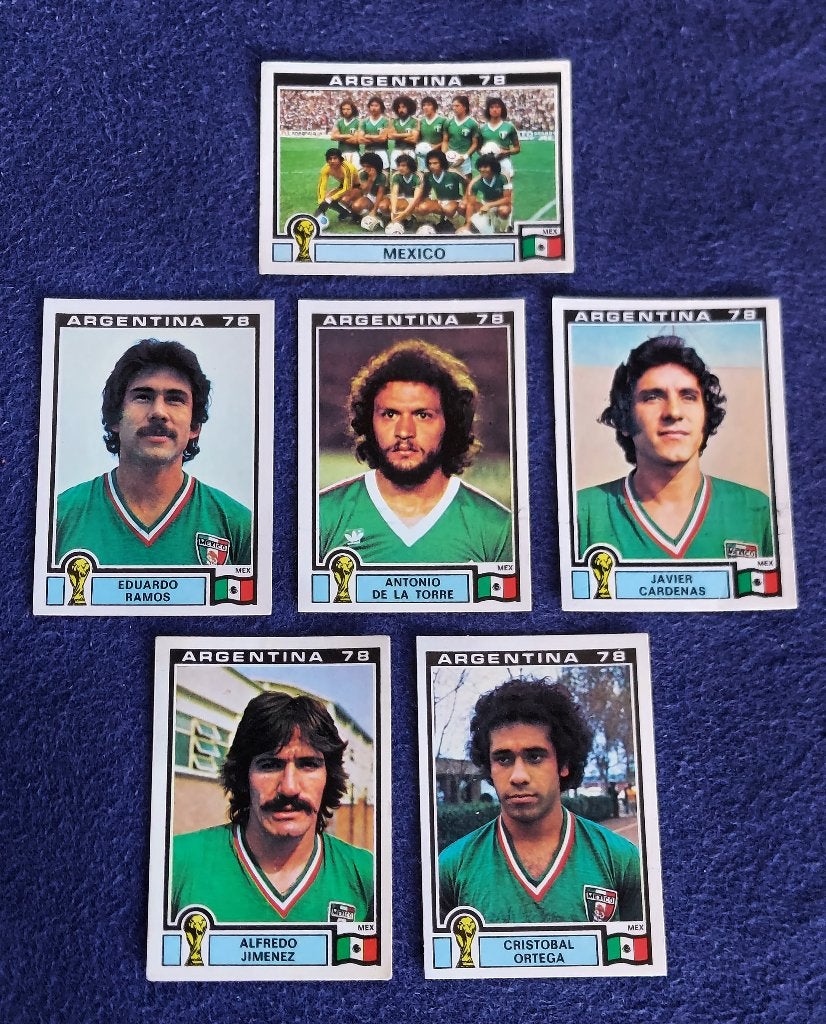 6 versch. Panini stickers voetbal ' WK Arg 1978 - Mexico ', Hobby en Vrije tijd, Stickers en Plaatjes, Nieuw, Meerdere stickers