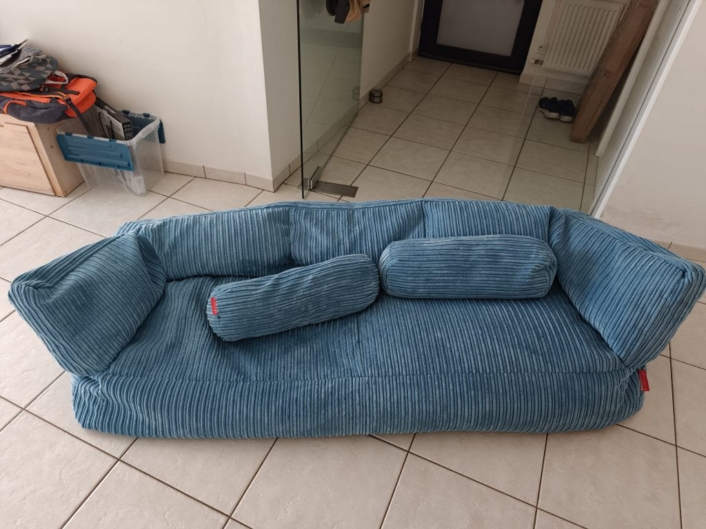 Albert 3-seater Sofa Bean Bag - Corduroy Petrol, Ophalen