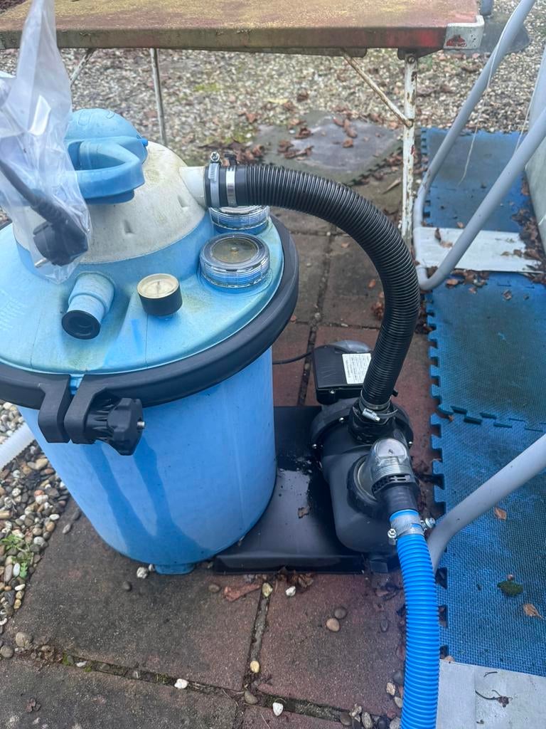 Zwembad pomp en glas/zand-filter 10m3/h debiet., Enlèvement, Utilisé, Filtre