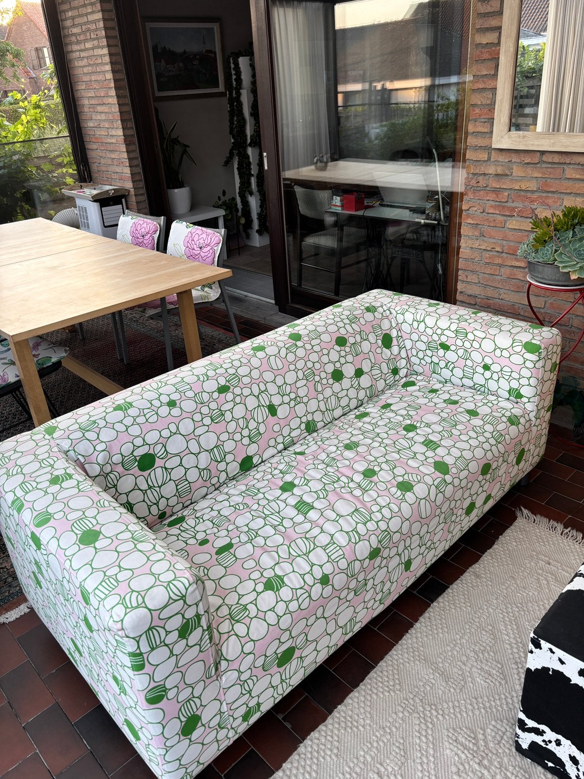 Klippan bank ikea patroon, Huis en Inrichting, Ophalen, Gebruikt