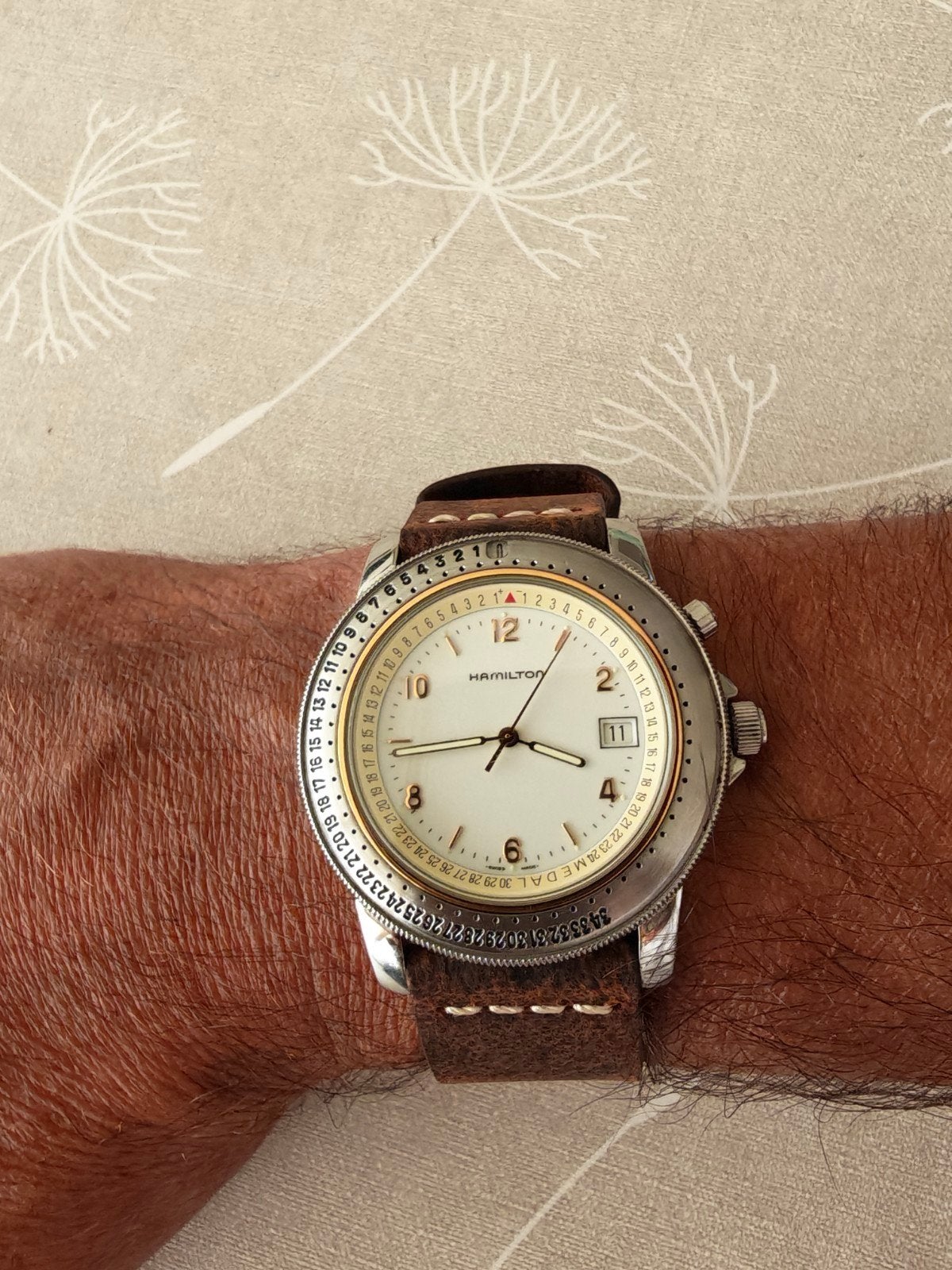 Montre Hamilton R&D Project – Modèle Rare – Swiss Made, Autres marques, Enlèvement ou Envoi, Cuir, Acier