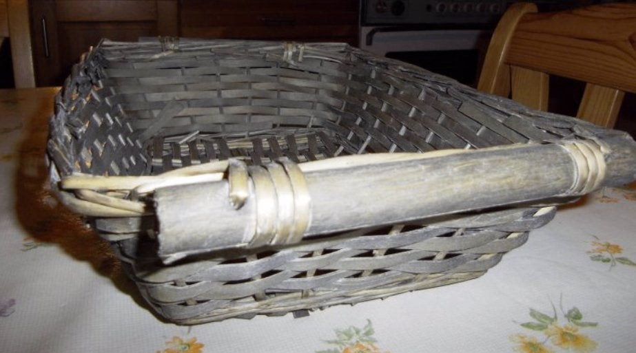 Nieuwe mand - hout & rotan - 37 cm, Mand, Nieuw, Ophalen of Verzenden, Rechthoekig