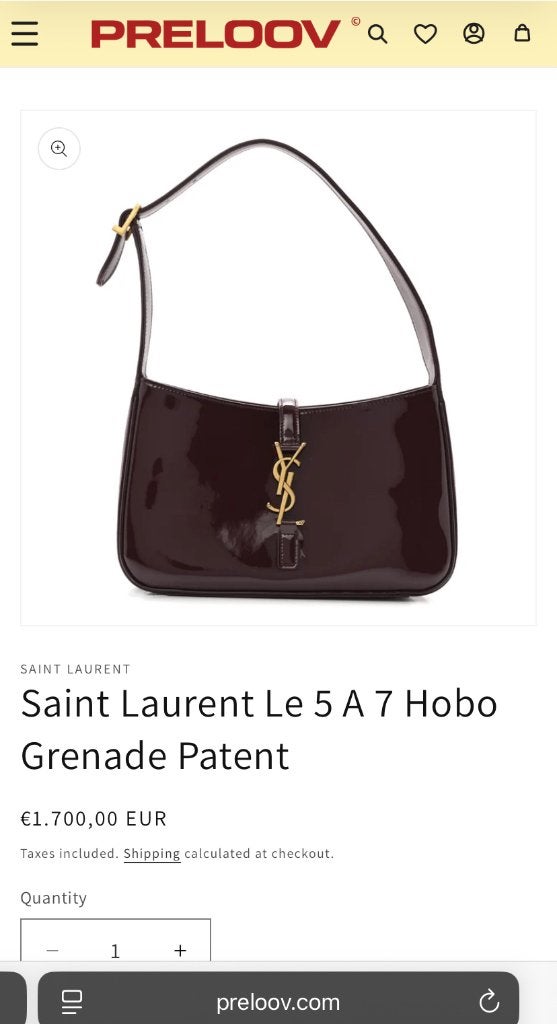 YSL Saint Laurent schoudertas Le 5 A 7 Hobo Grenade Patent, Enlèvement ou Envoi, Neuf