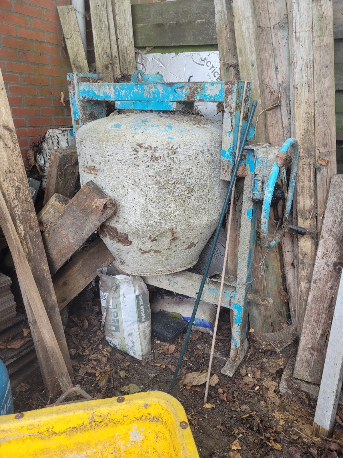 betonmolen, Ophalen, Gebruikt