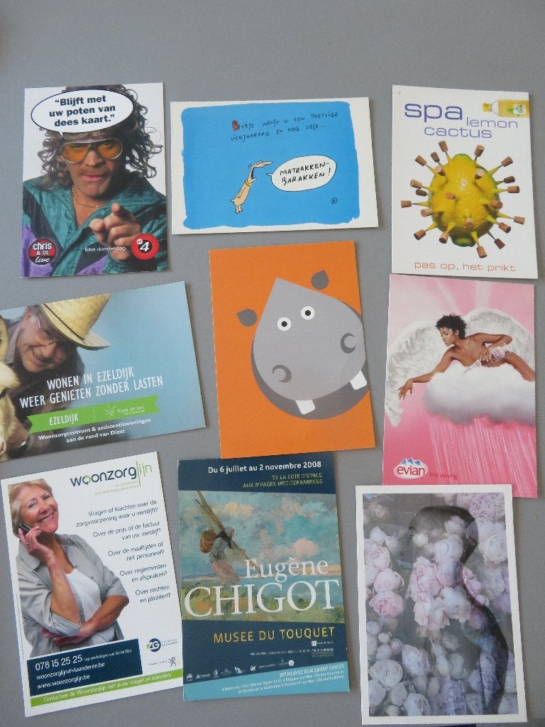 lot 29 reclame postkaarten oa Kamagurka Vettigen Eddy ..., Ophalen of Verzenden, Ongelopen