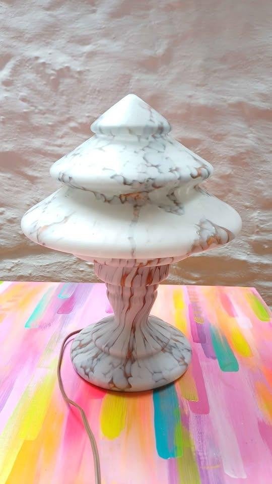 Scailmont Mushroom Lamp Marble Glass 1920 1930 Art Deco, Antiquités & Art, Enlèvement