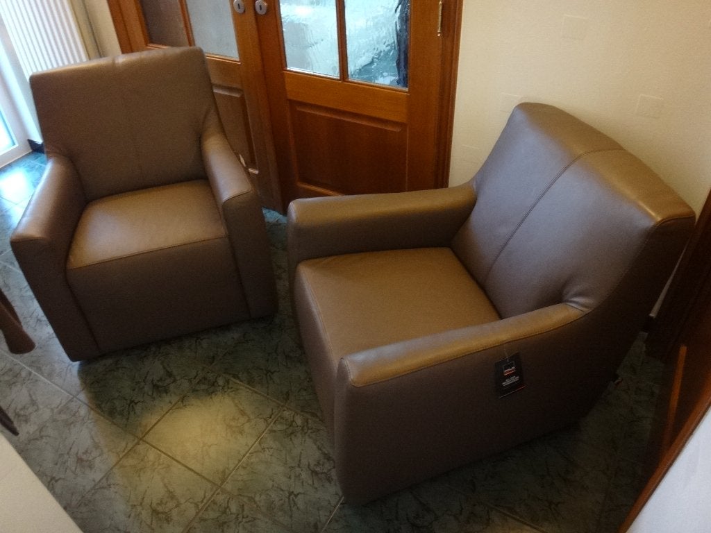 Fauteuils van puur leer, Huis en Inrichting, Fauteuils, Nieuw, Leer, 75 tot 100 cm, 100 tot 125 cm, Ophalen