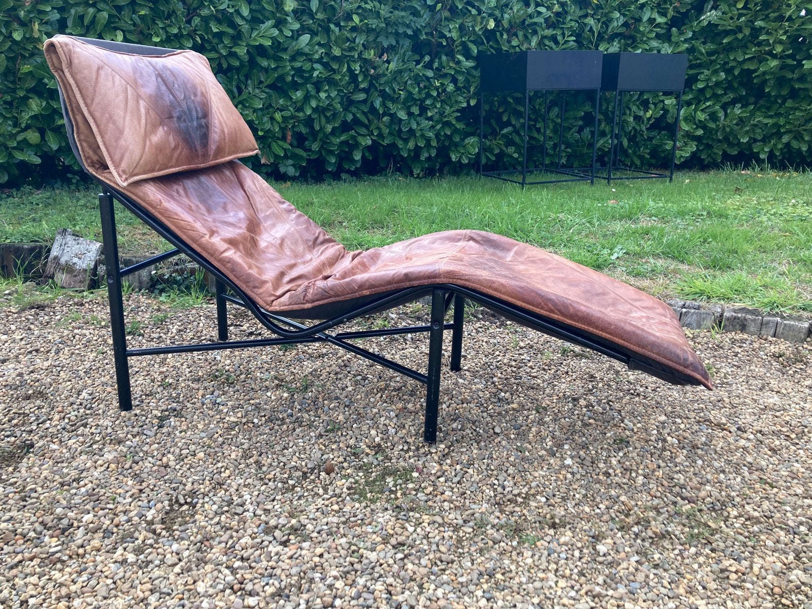 Ikea Skye lounge chair Tord Björklund vintage design 80’s, Enlèvement, Utilisé, Cuir