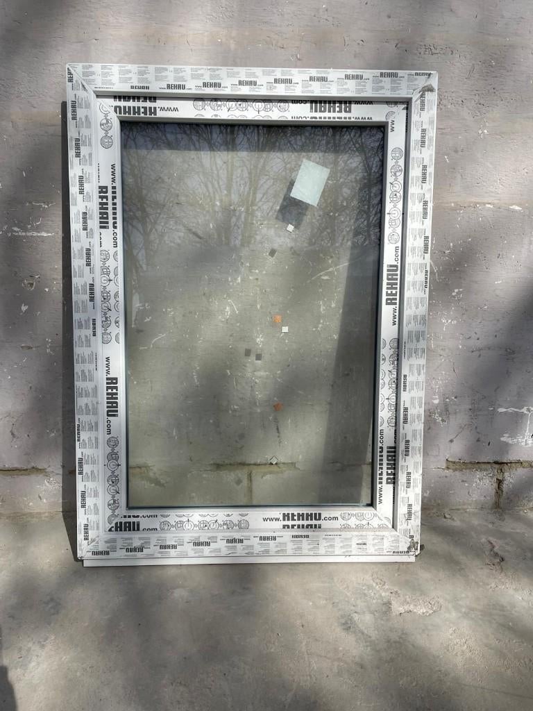 2 st PVC Ramen, Neuf, Double vitrage, 120 à 160 cm, Fenêtre de façade ou Vitre