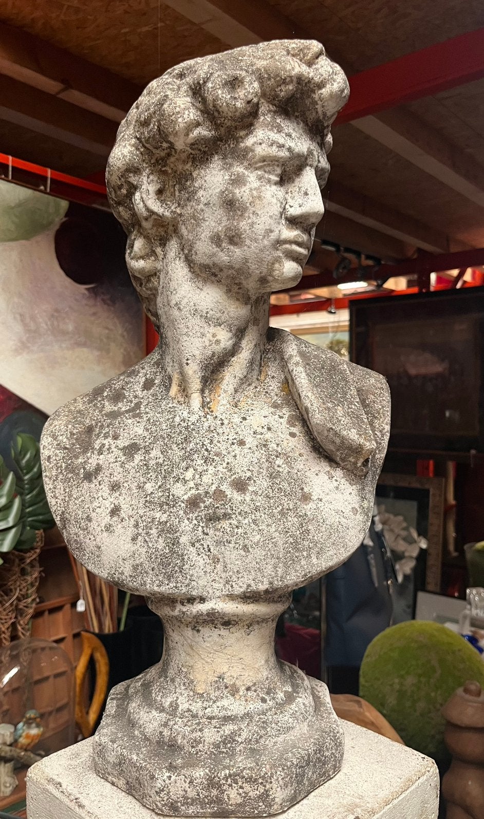 Buste de David en pierre, intérieur ou extérieur, Jardin & Terrasse, Enlèvement, Utilisé