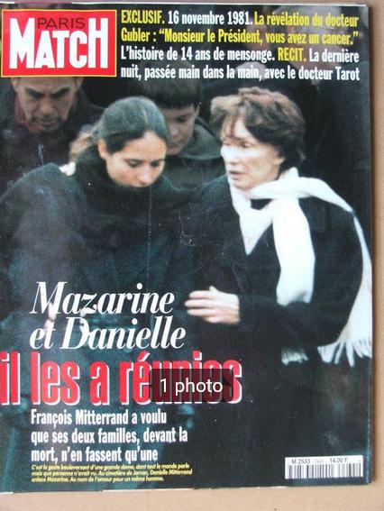 Paris Match - 25 januari 1996 - Dood van Mitterrand, Ophalen of Verzenden, Zo goed als nieuw, Gossip of Showbizz
