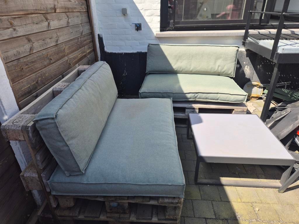 Palletkussens, Tuin en Terras, Ophalen, Zo goed als nieuw, Loungeset, Overige materialen