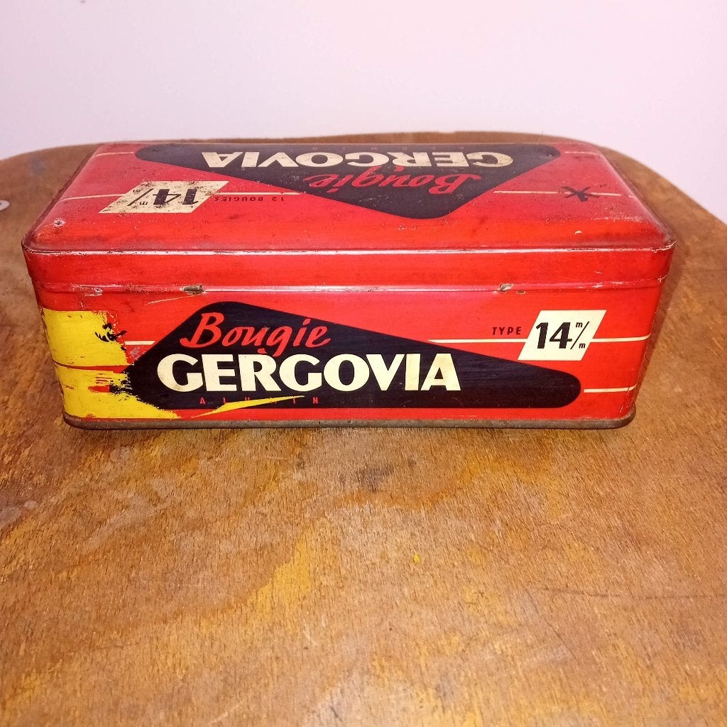bougies d'allumage vintage en étain Gergovia, Enlèvement ou Envoi, Utilisé