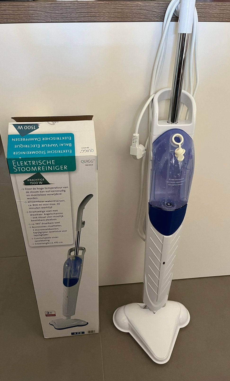 Elektrische stoomreiniger Quigg, Elektronische apparatuur, Ophalen, Stoomreiniger
