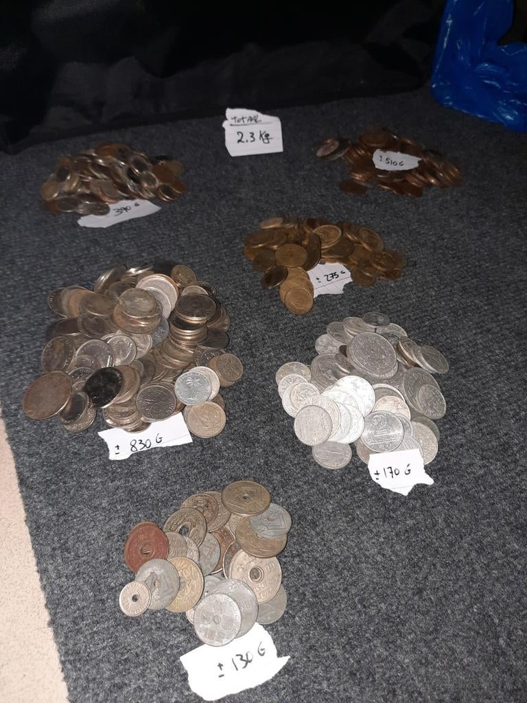 Lot van oude verzamelmunten  (2.3kg), Postzegels en Munten, Ophalen