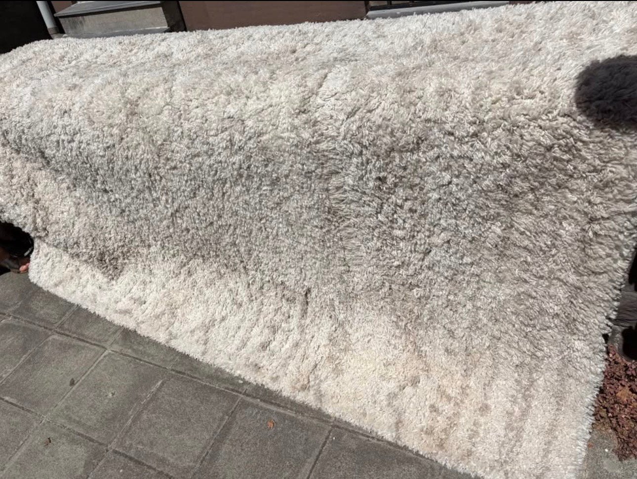 Grand tapis shaggy crème « Marrakech Cream » 160  230 cm, Huis en Inrichting, Stoffering | Tapijten en Vloerkleden, Ophalen, Gebruikt