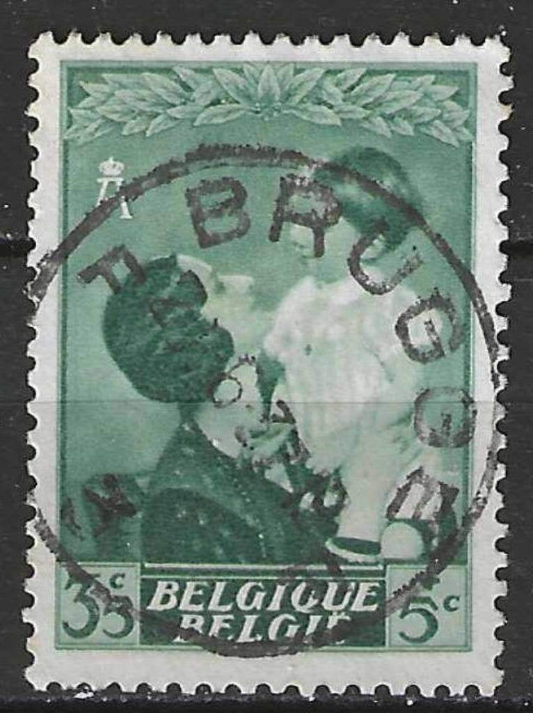 Belgique 1937 - Yvert/OBP 449 - Astrid et Boudewijn (ST), Timbres & Monnaies, Envoi, Affranchi, Oblitéré, Maison royale