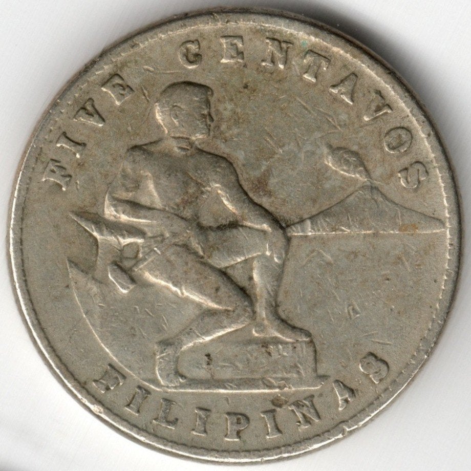 Filipijnen : 5 Centavos 1945 S KM#180a Ref 16755, Ophalen of Verzenden, Zuidoost-Azië, Losse munt
