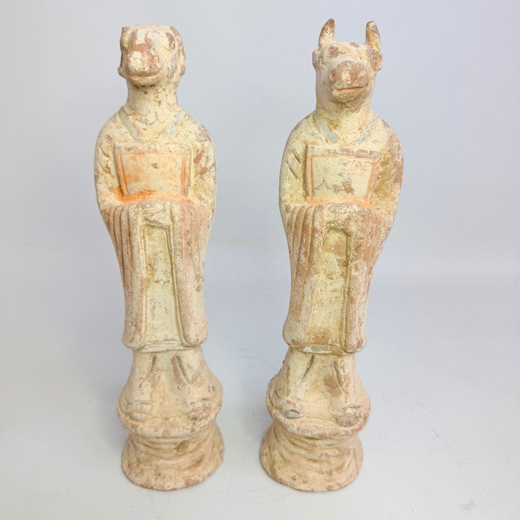 Statues chinoises anciennes de Mingqi en terre cuite, Enlèvement ou Envoi, Utilisé, Animal