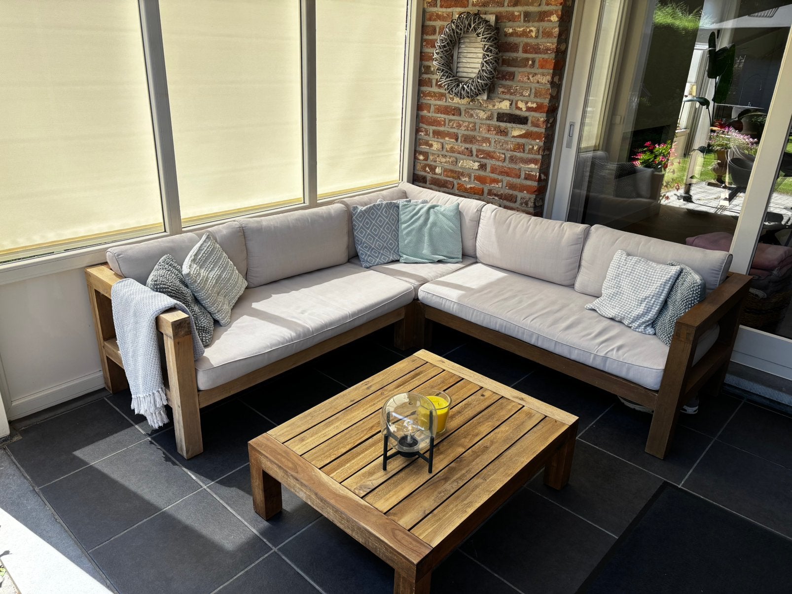 Hardhouten loungeset, Ophalen, 4 zitplaatsen, Gebruikt, Hardhout