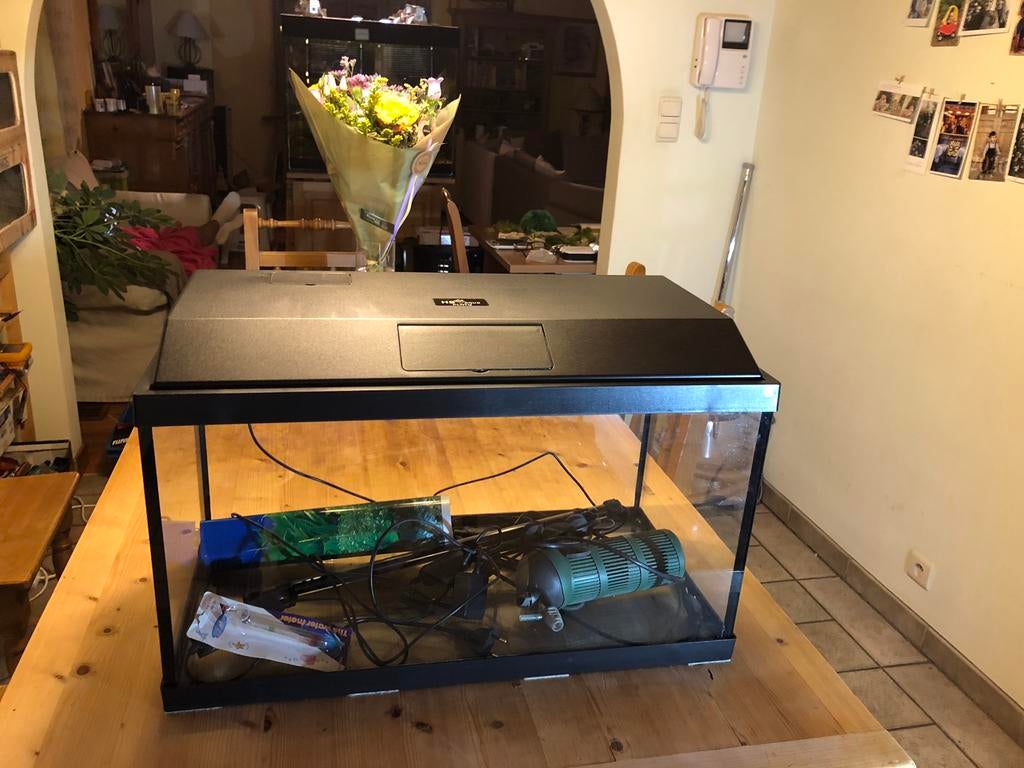 Aquarium HS AQUA PLATY 60L, Dieren en Toebehoren, Vissen | Aquaria en Toebehoren, Ophalen, HS Aqua, Zo goed als nieuw, Verwarming