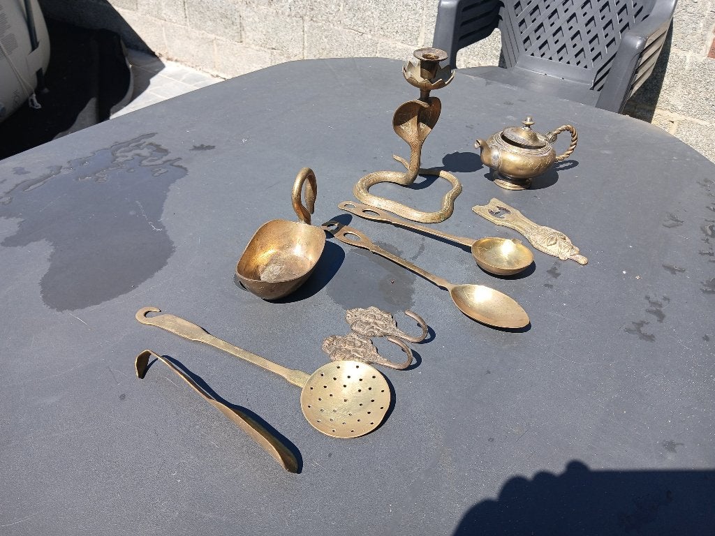 objet en laiton, Antiquités & Art, Art | Objets design, Ensemble, Or, Objet, Enlèvement