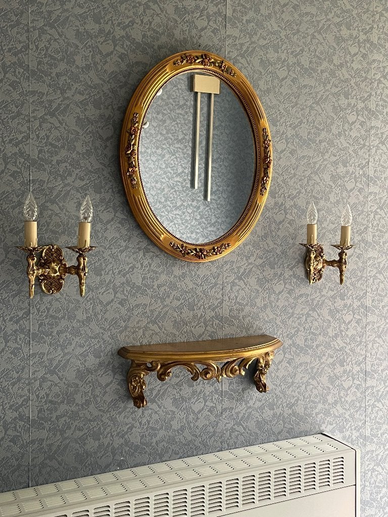 Barokke wandset, Antiek en Kunst, Ophalen, Ovaal, Minder dan 50 cm, Minder dan 100 cm