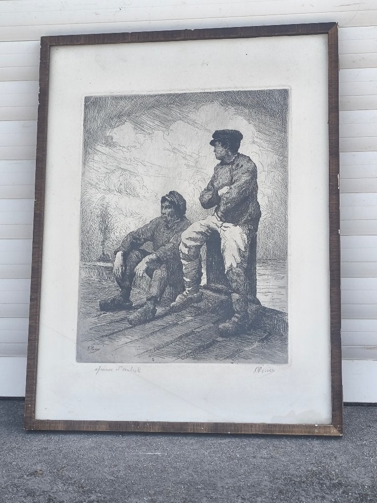Gravure épreuve d artiste signe Kurt peiser, Antiek en Kunst, Kunst | Etsen en Gravures, Ophalen of Verzenden, Gravure